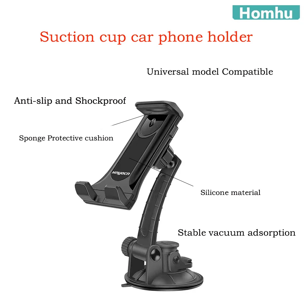 NEWUniversal Sucker Car Phone Holder 360° Windshield Car Dashboard Mobile Cell Support Bracket for 4.0-13 Inch Tablet Smartphone