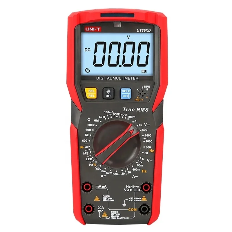 UT89X 890C 890D 89XD  Professional Digital Multimeter True RMS NCV 20A Current AC DC Voltmeter Capacitance Resistance Teste