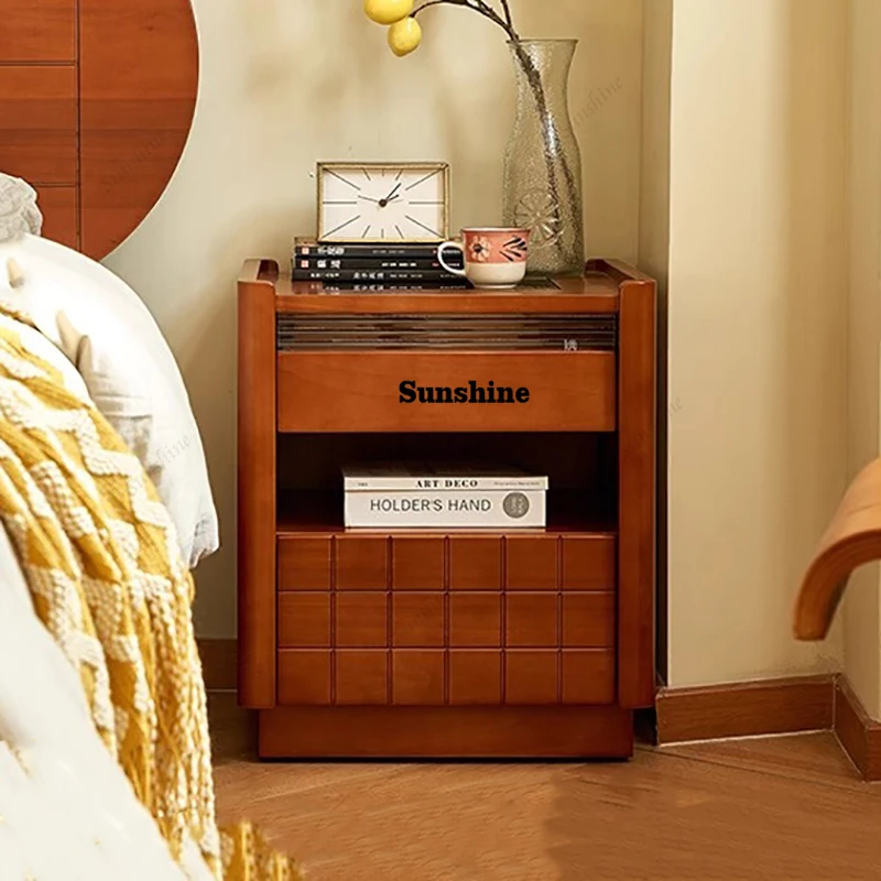 

Vintage Classic Nightstand Luxury Storage Trendy Beauty Nightstand Premium Drawer Mesitas De Noche Para El Dormitorio Furniture