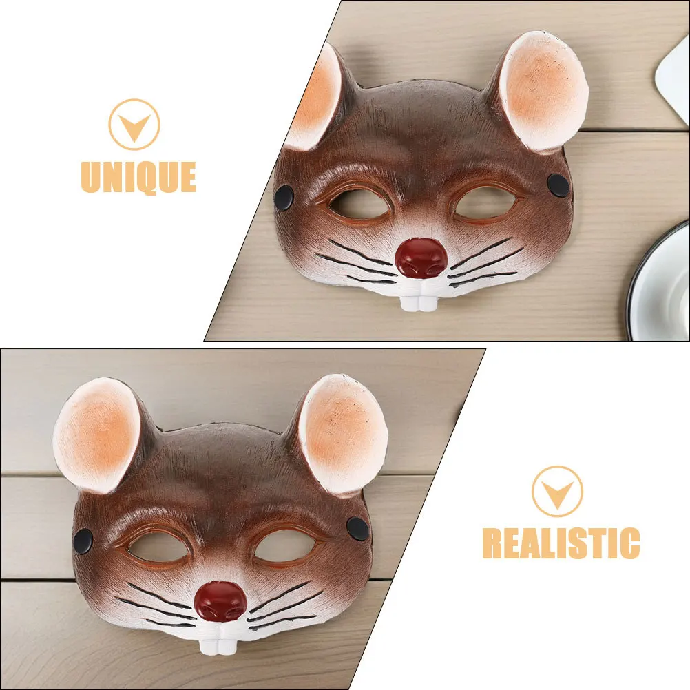 Masque facial de souris pour enfants, 2 pièces, pour carnaval, Costume de Cosplay, masque de mascarade, Design léger et confortable