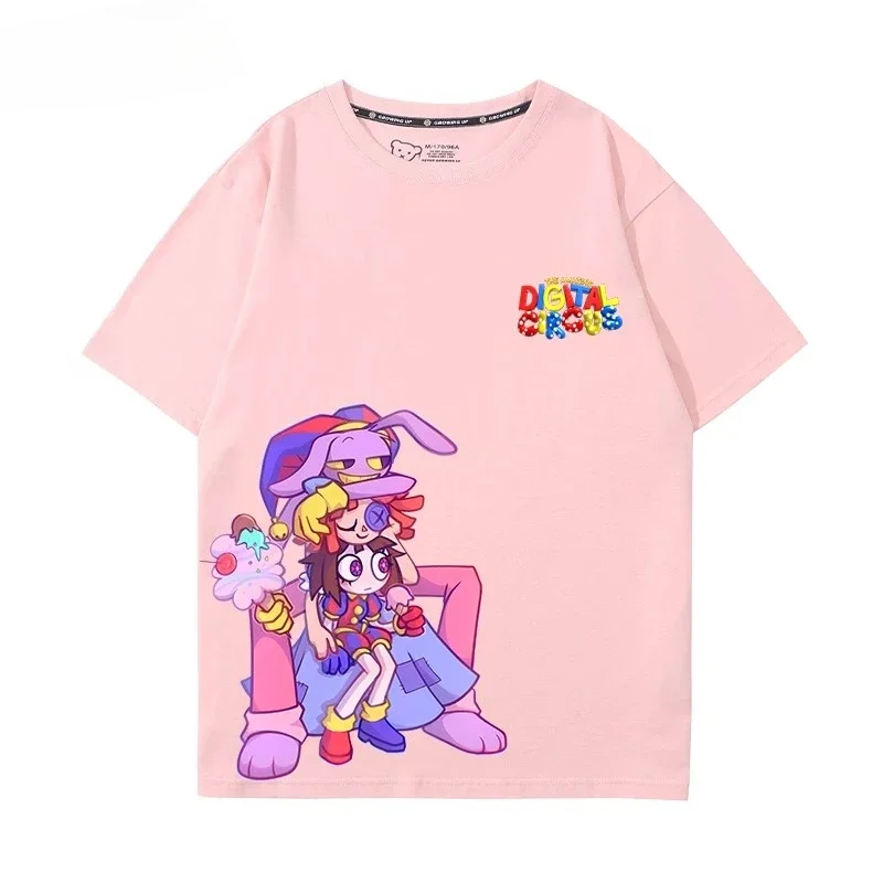 Summer New The Amazing Digital Circus Creative Print Kids Tops Casual Comfortable 100% Cotton Tops Boys Girls Fashion T-Shirt