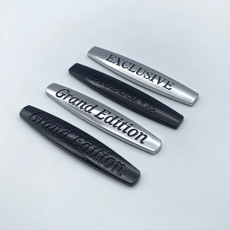 

2pcs Car Emblem Trunk Badge Auto Decals Grand Edition Exclusive Sticker for Mercedes BMW Audi Toyota Honda Volkswagen Chevrolet