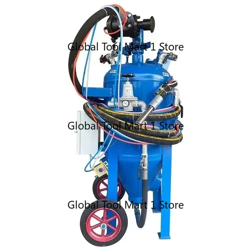 Mobile Sandblasting Machine Rust Clean Sandblasting Machine 600mm Vacuum Dry And Wet Sandblast Machine