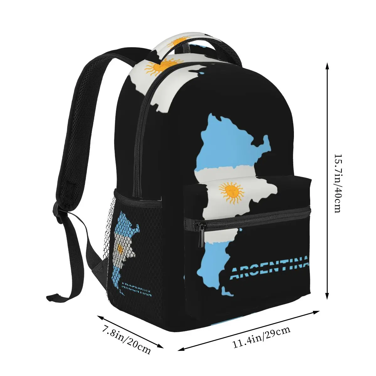 Zaino con bandiera mappa argentina Zaino di vendita calda Zaino per bambini di grande capacità Borsa da scuola Borse a tracolla per uomo Donna