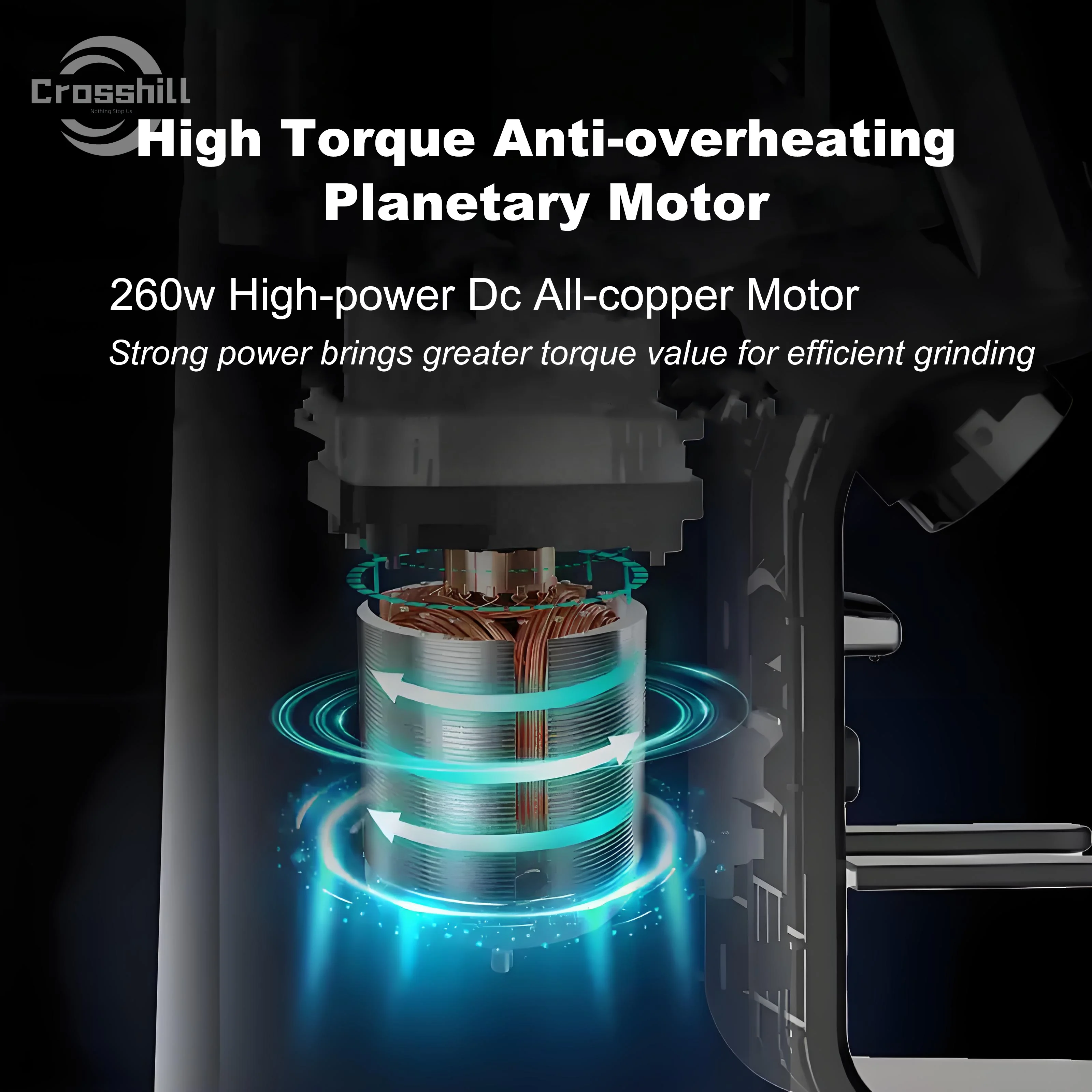 Upgrade High-power Dc All-copper Motor One Click Out Powder 64mm Large Size Blade Electric Coffe Coffee Bean Grinder view 6