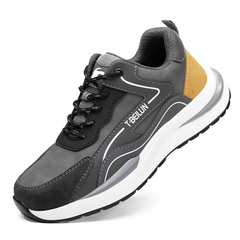 作業用安全靴男性用安全ブーツスチールトゥキャップシューズ耐パンク性アンチスマッシング安全靴建設防水