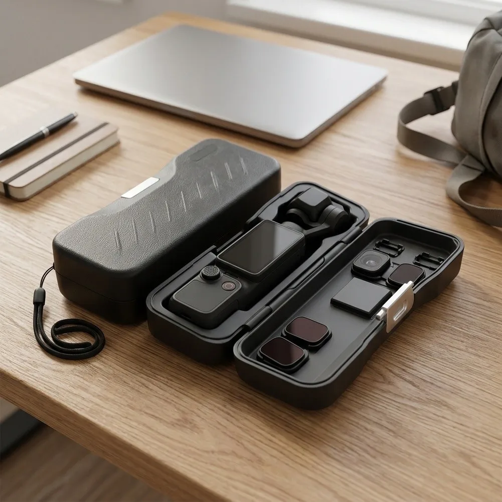 For DJI For Pocket 4 Protective Carrying Case Can Storage Filter Scratch Resistant Shockproof Storage Bag For Action Camera