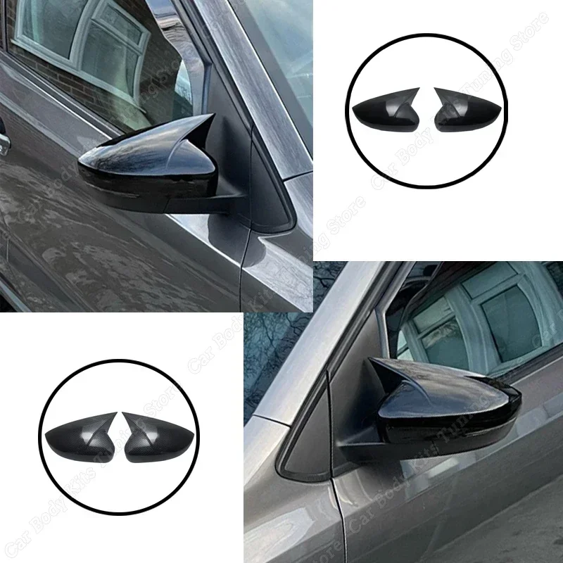 1 Pair For Volkswagen POLO MK5 6R 6C 2009-2017 Car Side RearView Mirror Cover Gloss Black ABS Plastic Styling Accessories