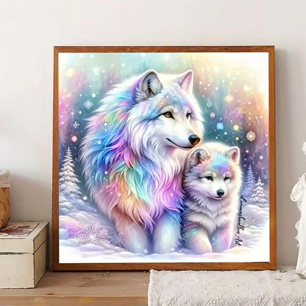 Animal Diamond Painting Complete Kit Full Square Round Drill Mosaic Cartoon Handmade Gift