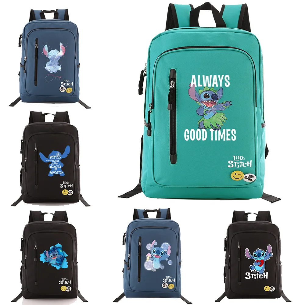 

Disney Lilo Stitch Men Travel Bag Women Students School Books Laptop Backpack Oxford Waterproof Backpacks Large Capacity