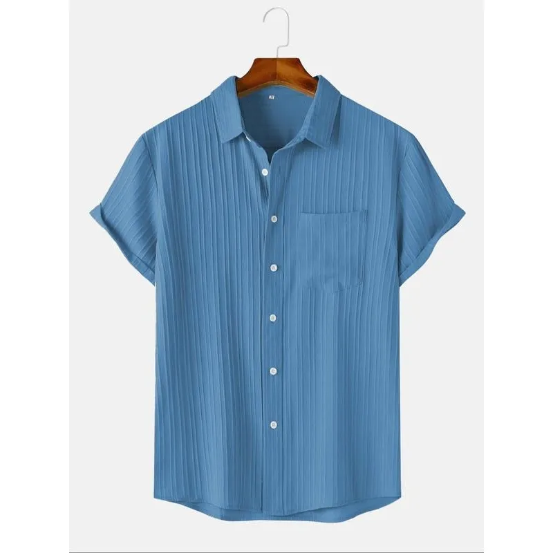 y873-メンズホームシャツ-無地-半袖-メンズホームウェア-快適で通気性のあるカジュアルスタイル-秋シーズン向け