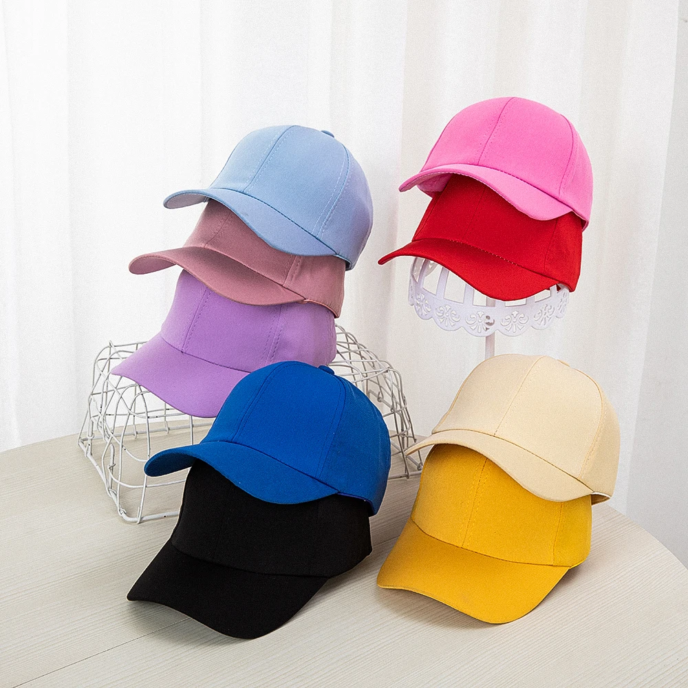 Children\'s Kids Baseball Cap for Girl Boy Spring Summer Baby Sun Hat Classic Solid Color Toddler Peaked Caps