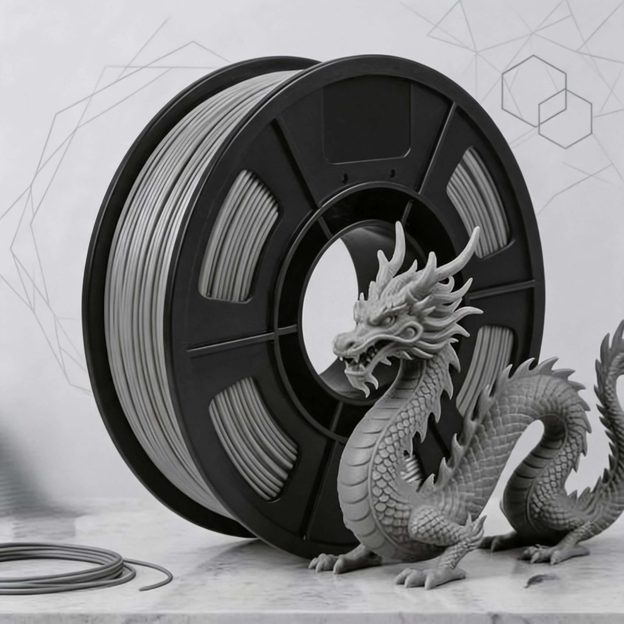 

3D Printer PETG Filament 1.75mm 250g,High Precision, Strong Toughness, Wiring Tightness, Dimensional Accuracy +/- 0.03mm,gray