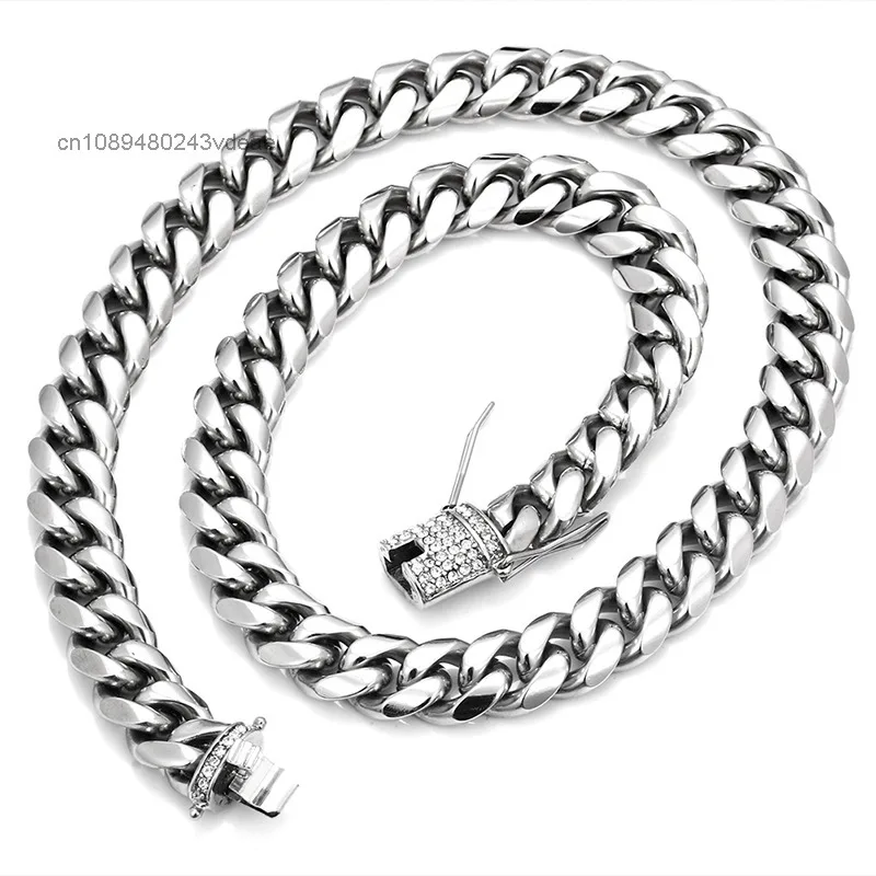 

Wholesale Fashion Jewelry Hip Hop Moissanite/Zircon Cuban Link Chain Necklace for Men