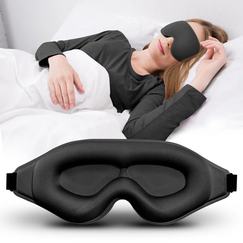 Máscara de ojos 3D avanzada para dormir, máscara de ojos ultra delicada y suave para la piel, máscara de ojos 100% opaca para dormir
