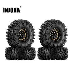 INJORA-Brass Swamp Claw for Crawler Car, Mud Terrain, Conjunto de Pneus de Rodas 1 