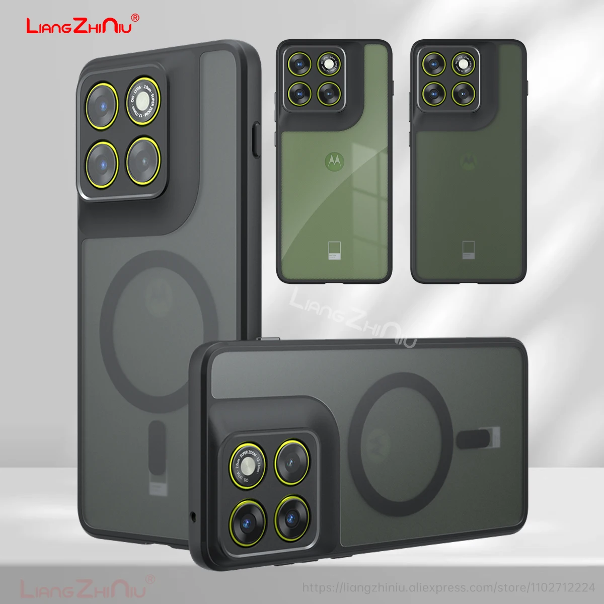 

Для Motorola Edge 70 X70 Air 60 Stylus 50 G86 G85 G67 G57 Power Магнитный чехол ТПУ + ПК с защитой от отпечатков пальцев, подушка безопасности, матовая задняя крышка