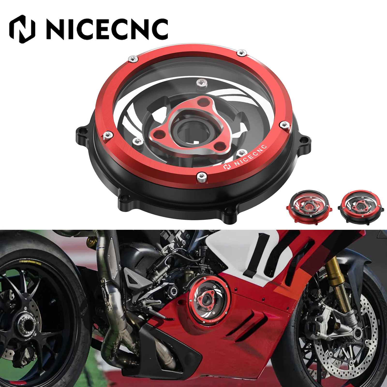 

Clear Clutch Cover For Ducati 1199 Panigale/S 2012-2014 1299 Panigale/S 2015-2017 959 Panigale 2016-2019 955 Panigale V2 2020-24