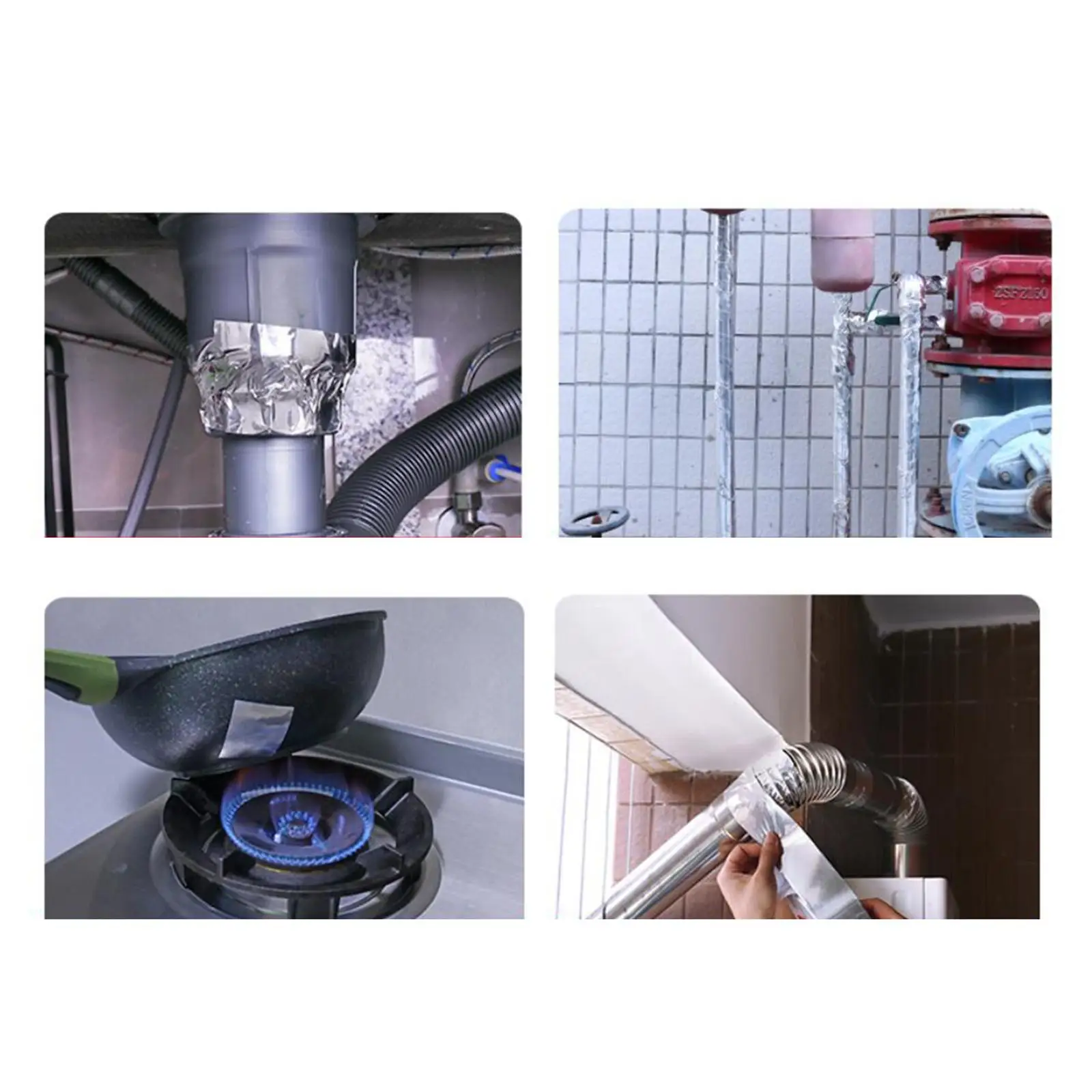 Waterproof Aluminium Foil Tape, Aluminium Foil Barrier, Business Insulation Tape, for Attics, Walls, Air Ducts, Garages,
