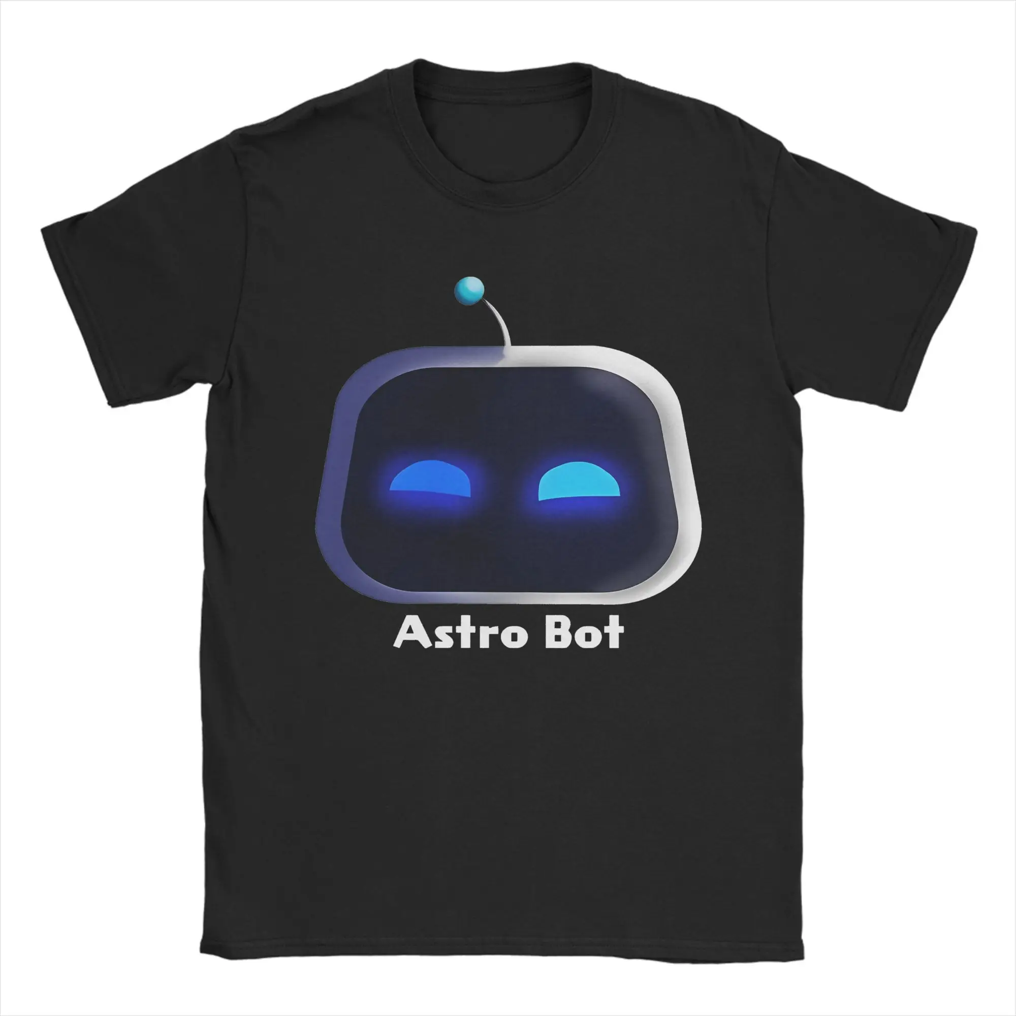 Men Funny Cartoon Astro Bot Video Game T Shirts  100% Cotton Tops Funny Short Sleeve Round Collar Tees Summer T-Shirt