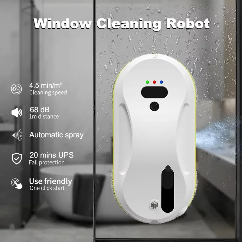 

Commercial Window Cleaning Automatic Robot Intelligent Navigation for Hotel Outdoor Use Big Capacity Water Tank Remote Control