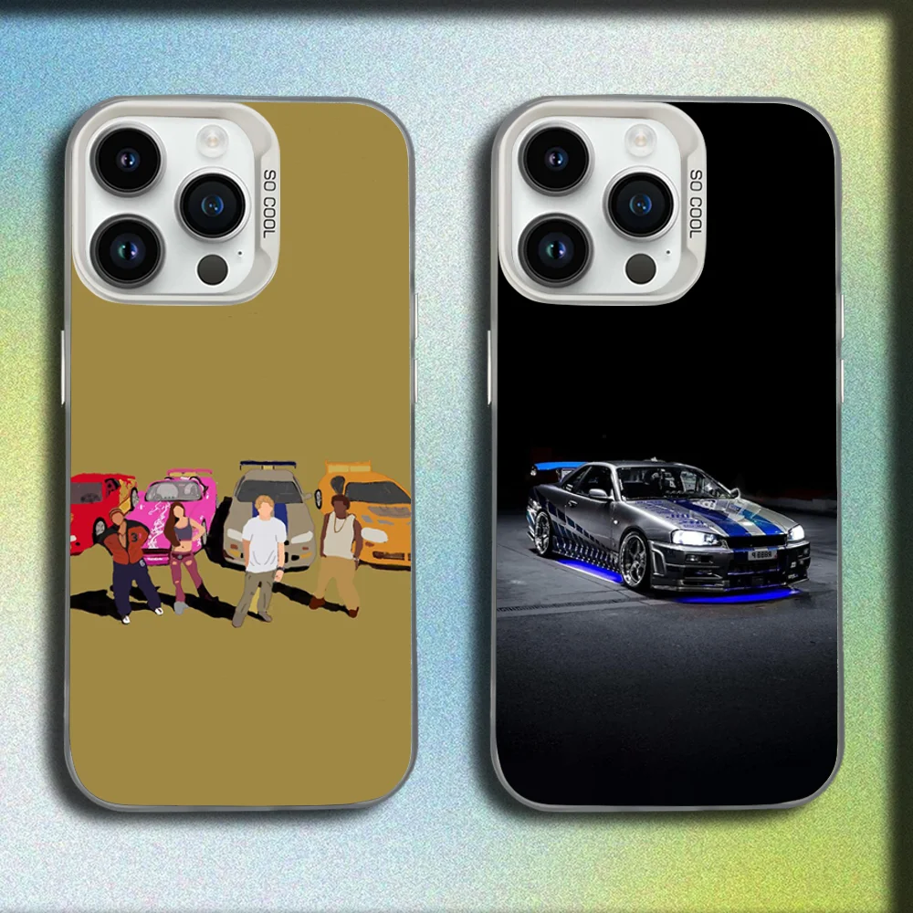 

F-Fast And Furious R34 Car Phone Case For iPhone 16,15,14,13,12,11,Mini,Pro,SE,MAX White Matte Shockproof Cover