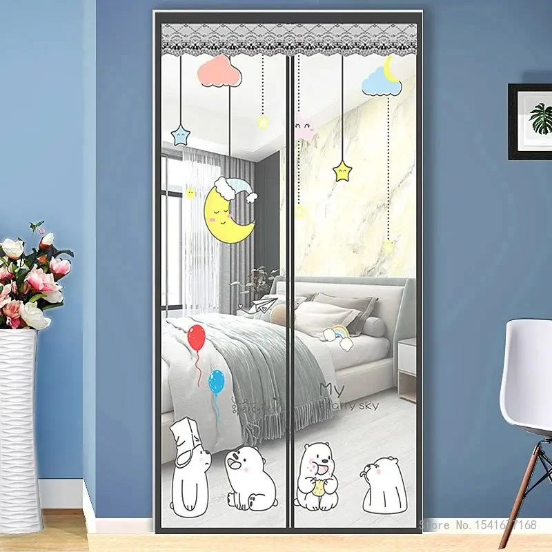 Creative Magnetic Screen Door Curtain, Anti Mosquito Net, Insect Fly Bug Curtain, Automatic Closing Mesh, Summer Home Items, 1Pc