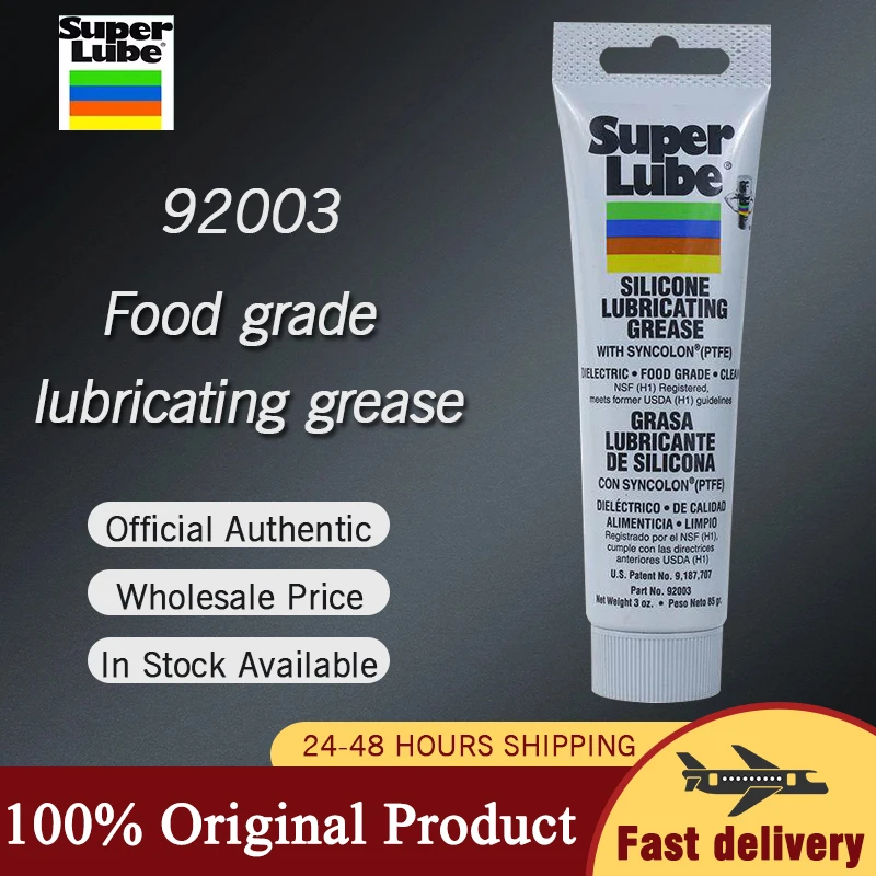 Super Lube 92003 91003 Silicone Lubricating Grease Waterproof PTFE Grease Best for 3D Printer 3Oz Tube Translucent