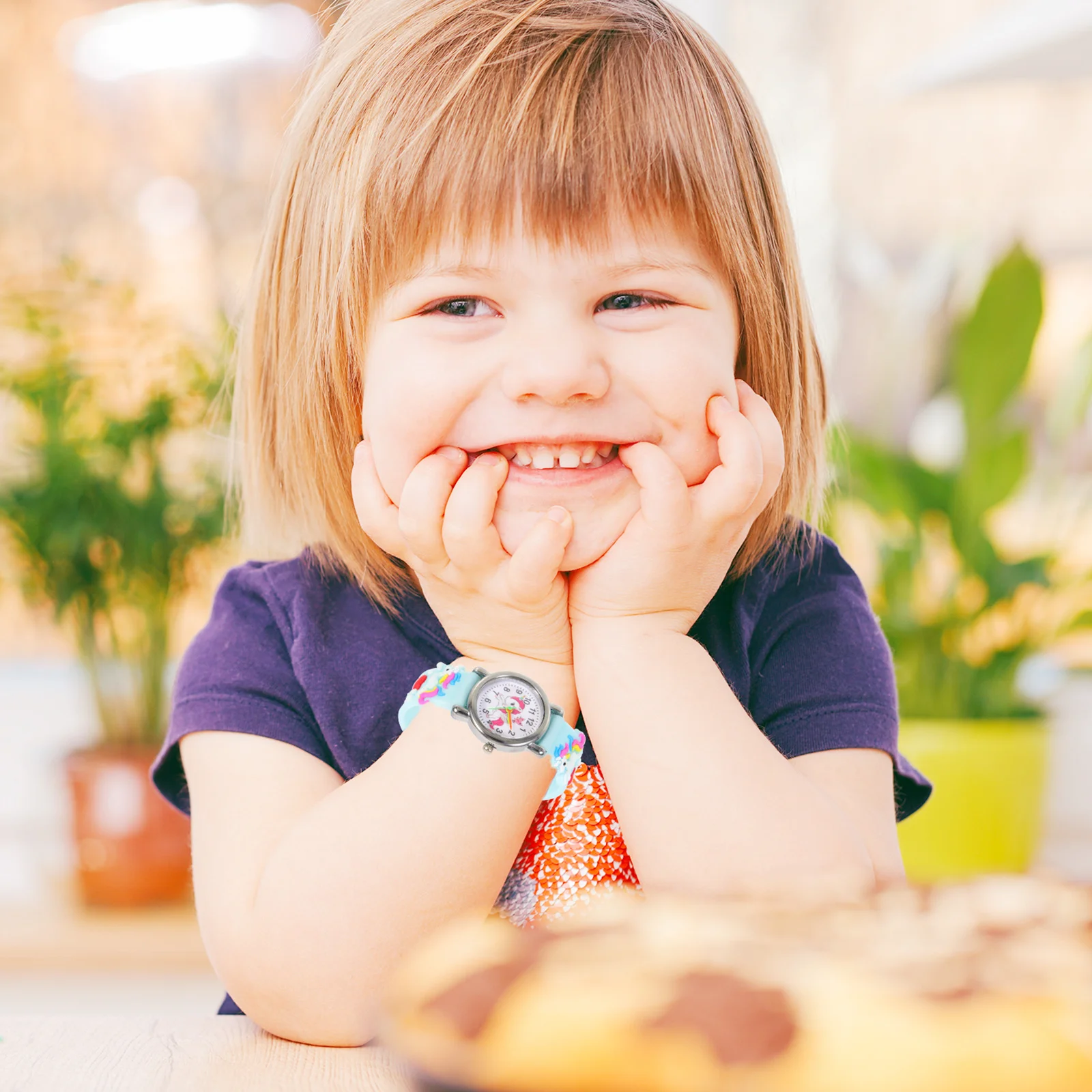 

Часы с силиконовым ремешком и рисунком единорога, легкий регулируемый ремешок, наручные часы для обучения времени, идеальный подарок на день рождения для