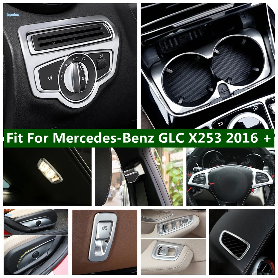 

Head Lamp Control Button / Handbrake / Water Cup Holder / Air Conditioner Vent Cover Trim For Mercedes-Benz GLC X253 2016 - 2021