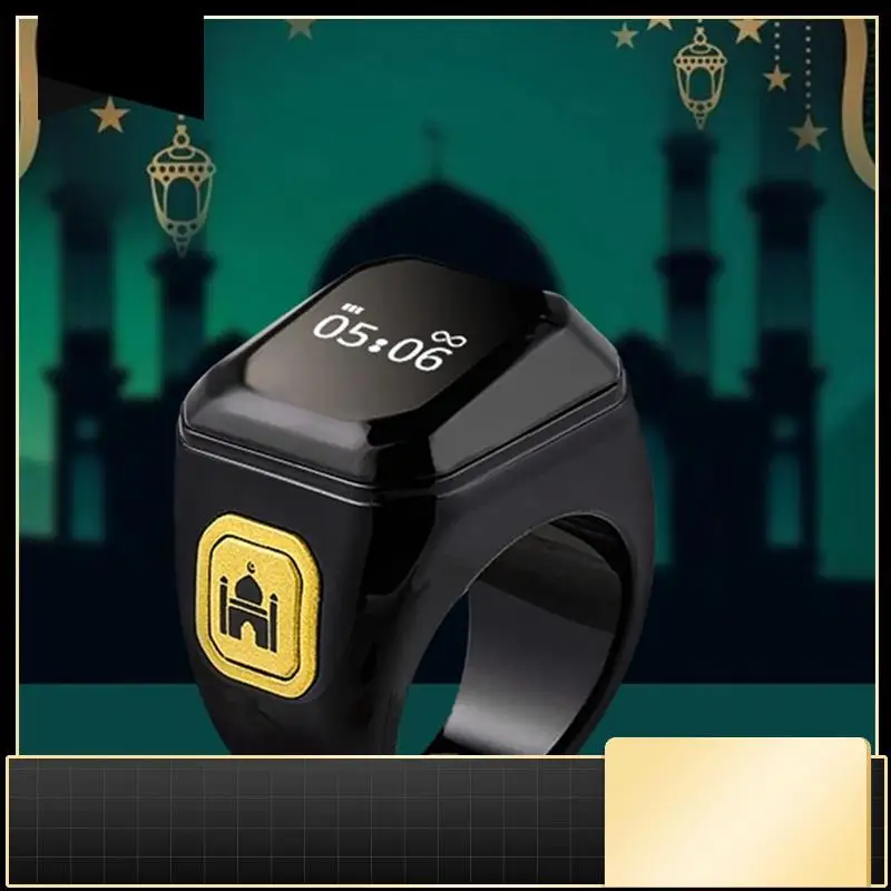 1 PCS Smart Bluetooth Ring Convenient Bluetooth Finger Counter Time Reminder Counter Black-N33R