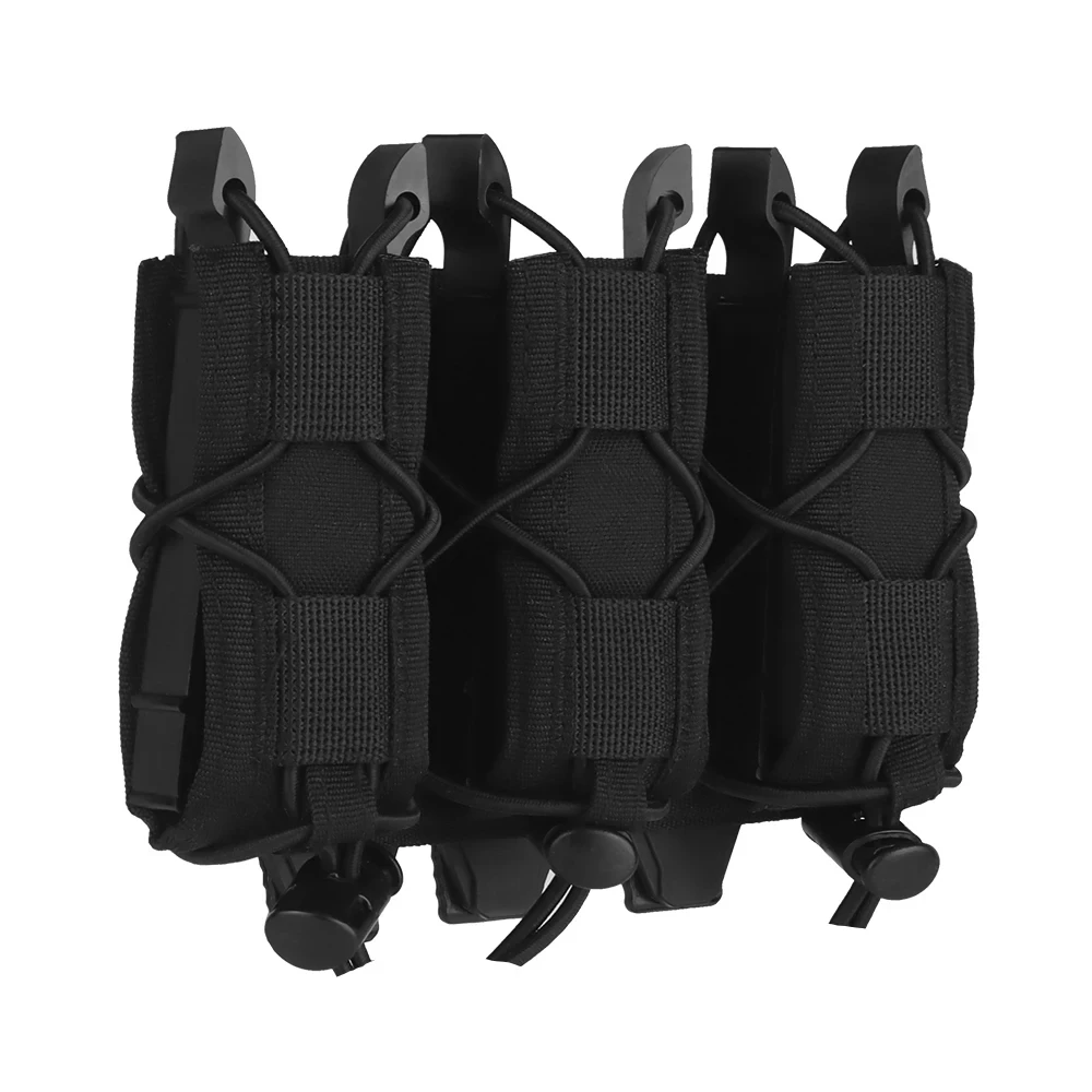 Tactical Molle Pistol Magazine Pouch Double Triple 9mm Mag Pouch for Glock 17 19 P226 P229 M9 Hunting EDC Tool Holder