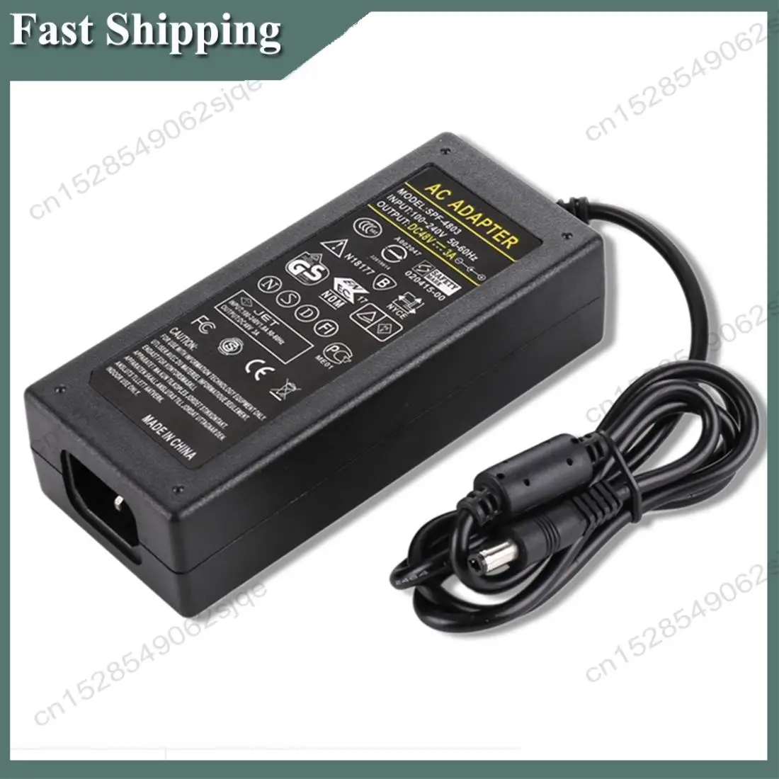 

-ABKM AC 100-240V To DC 48V 2A 96W Power Adapter 5.5Mm X 2.5/2.1Mm For Poe Switch US Plug