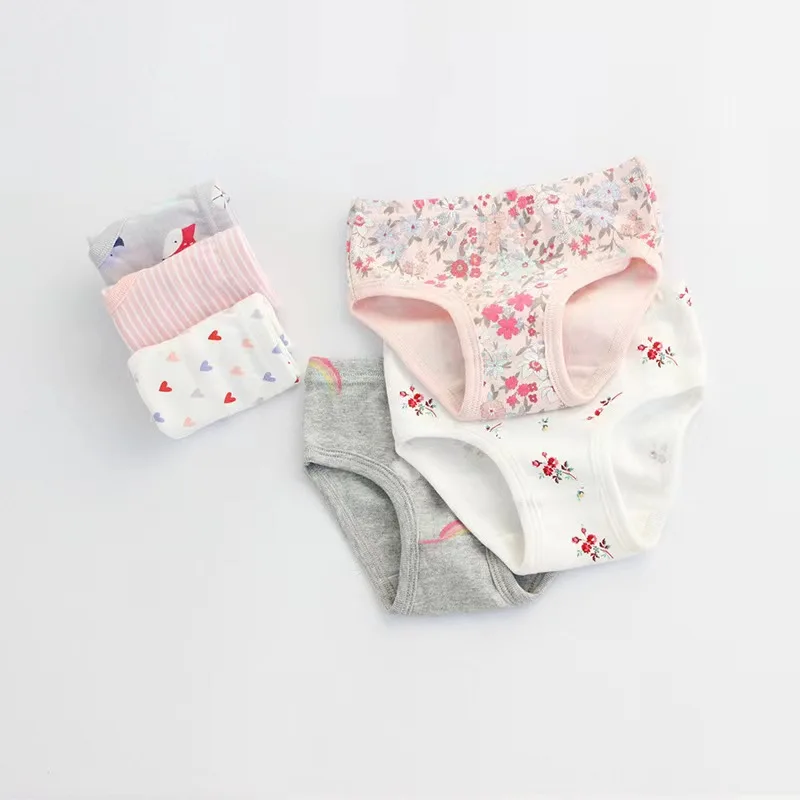 3 teile/satz Baby Mädchen Unterwäsche hochwertige 100% Baumwolle Höschen Kinder kurze Slips Kinder Unterhose 2-12y