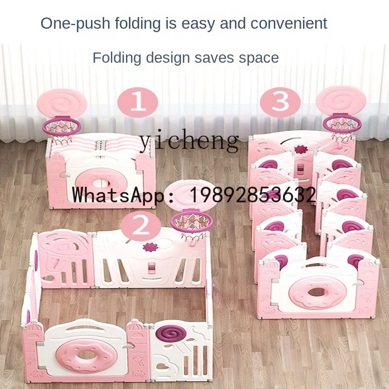 ABC لعبة الأطفال المنزلية الطفل الطابق للطي المضادة للسقوط حصيرة للزحف سياج طفل صريف واقية #3