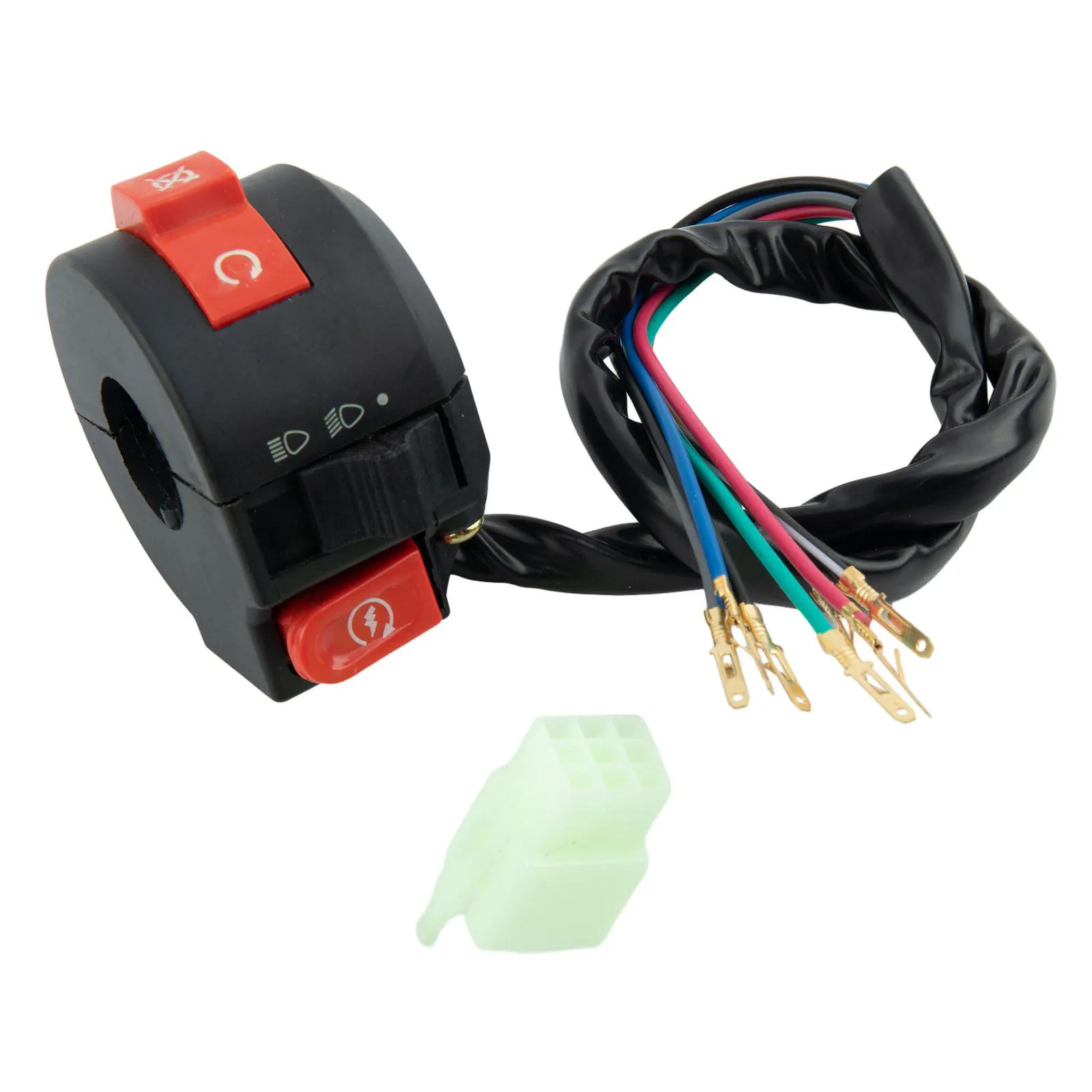 Start Switch Top Class 7 Wire Female Connector Kill Starter Light Switch For Sunl Roketa For Coolster ATV Quad