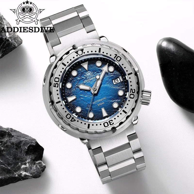 ADDIESDIVE New 41mm Diver Watch NH35 Automatic Mechanical Watches For Men Sapphire BGW9 Luminous Waterproof 30Bar Diving Reloj