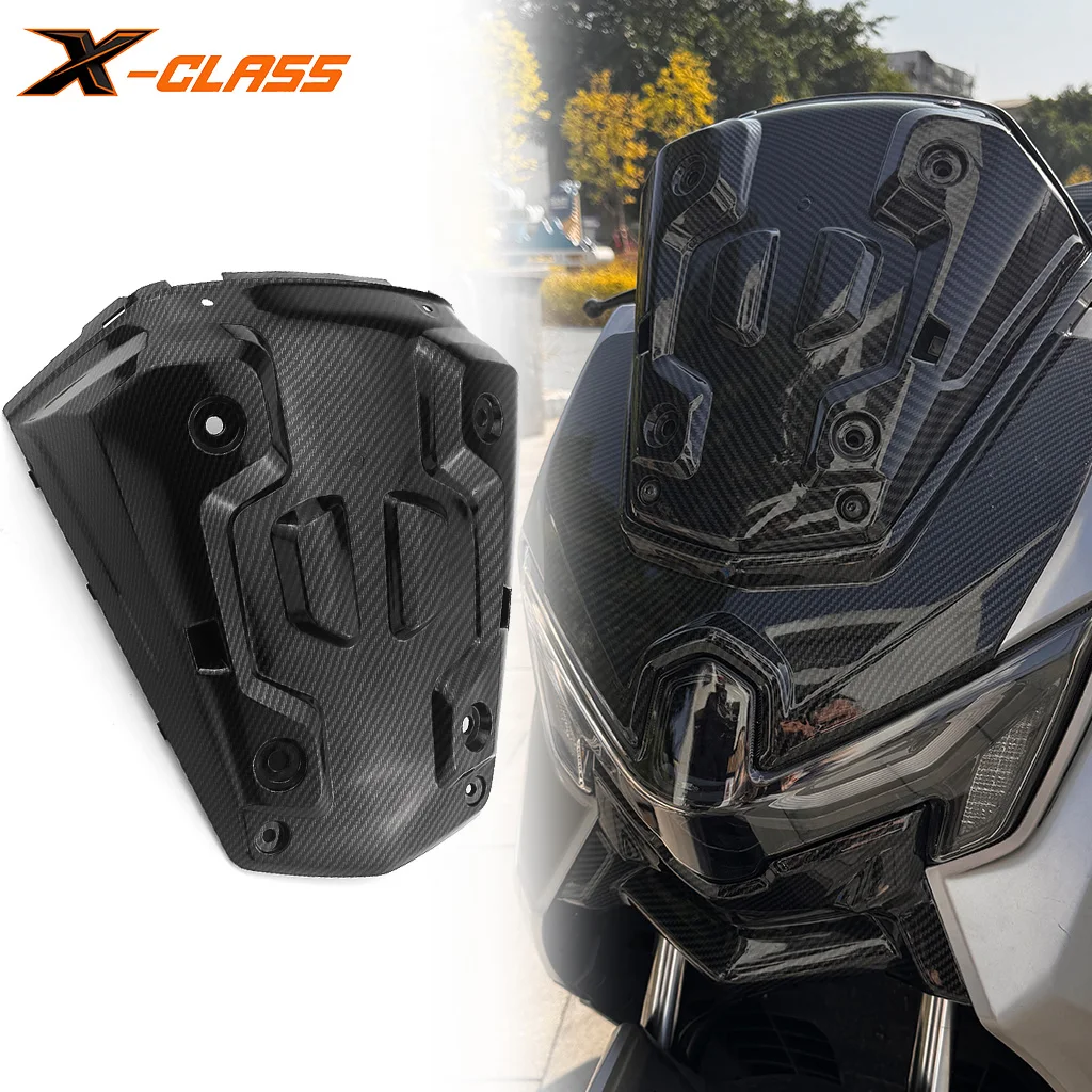 X-CLASS Motorcycle ABS Carbon Look Windshield Base Cover Fairing for YAMAHA NMAX155 NMAX 155 V3 2025 2026 Turbo Tech MAX Neo