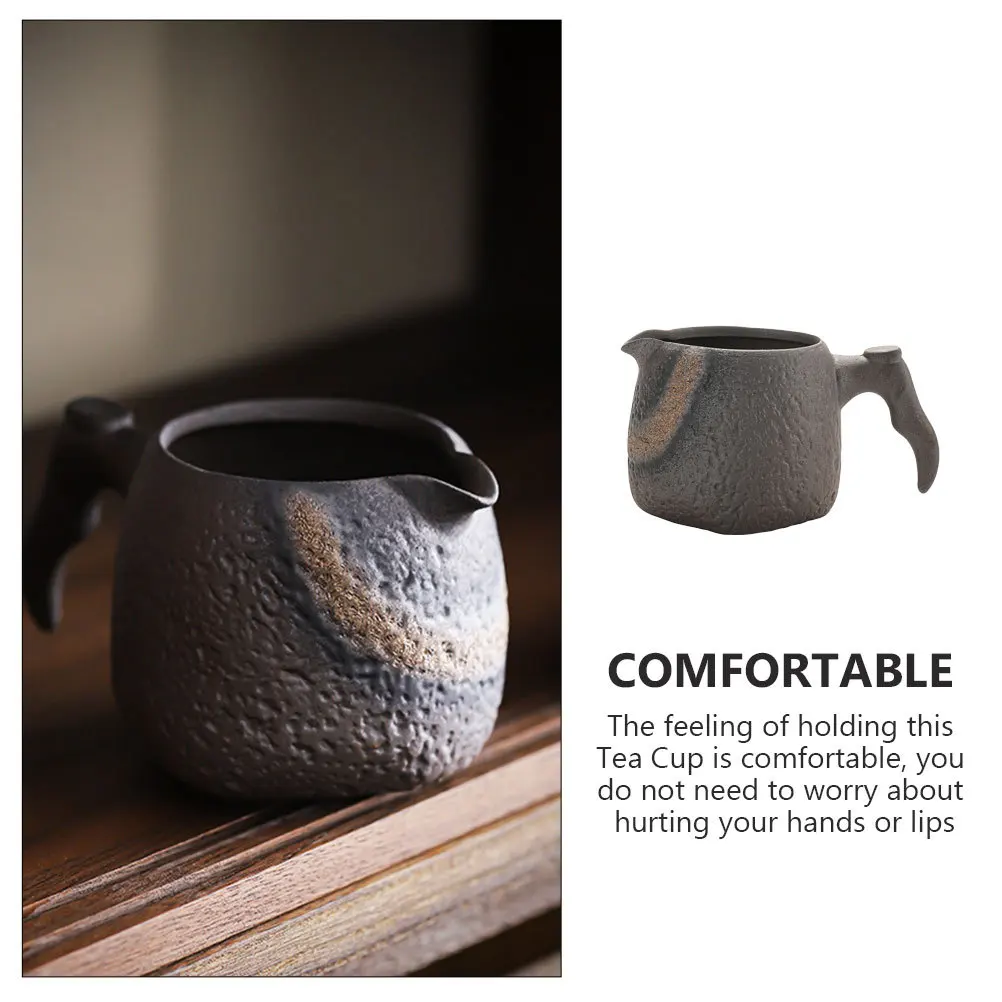 

Vintage Tea Dispensing Cup Retro Design Pottery Multi-Use Comfortable Hold Safe Smooth Surface Home Decorative Gift