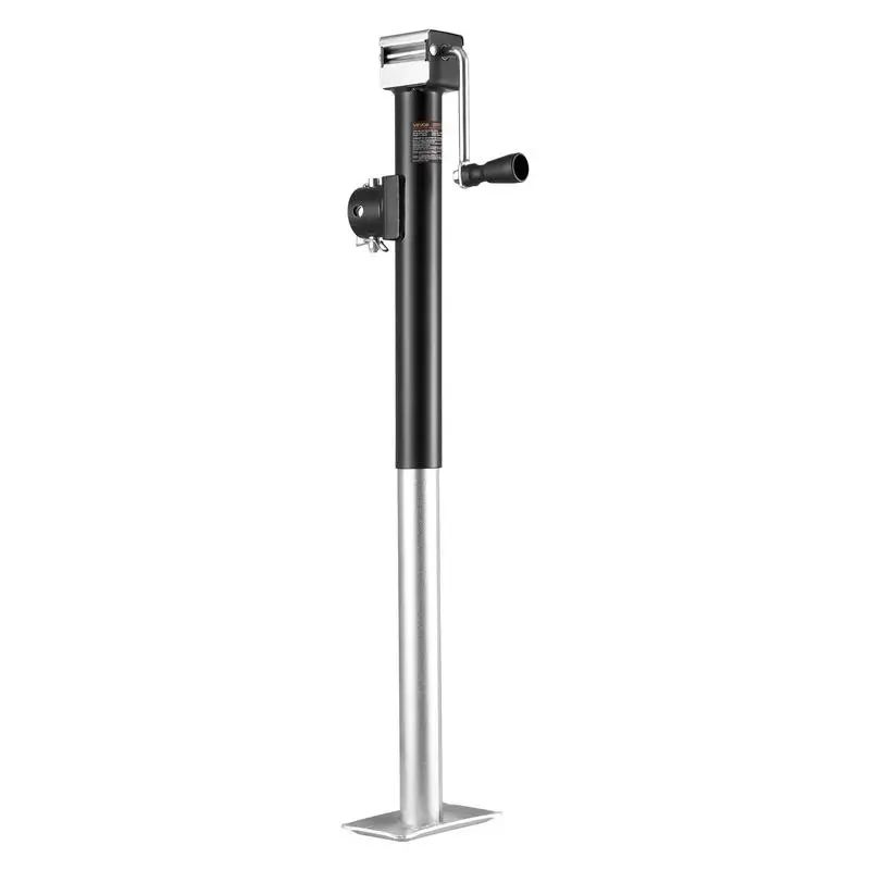 Pipe-Mount Swivel Support Leg 15-inch Vertical Travel For RV Horse Utility Trailer 5000 lbs Dynamic Load Capacity Ergonomic Handle Lift Manual Crank Adjustment view 6