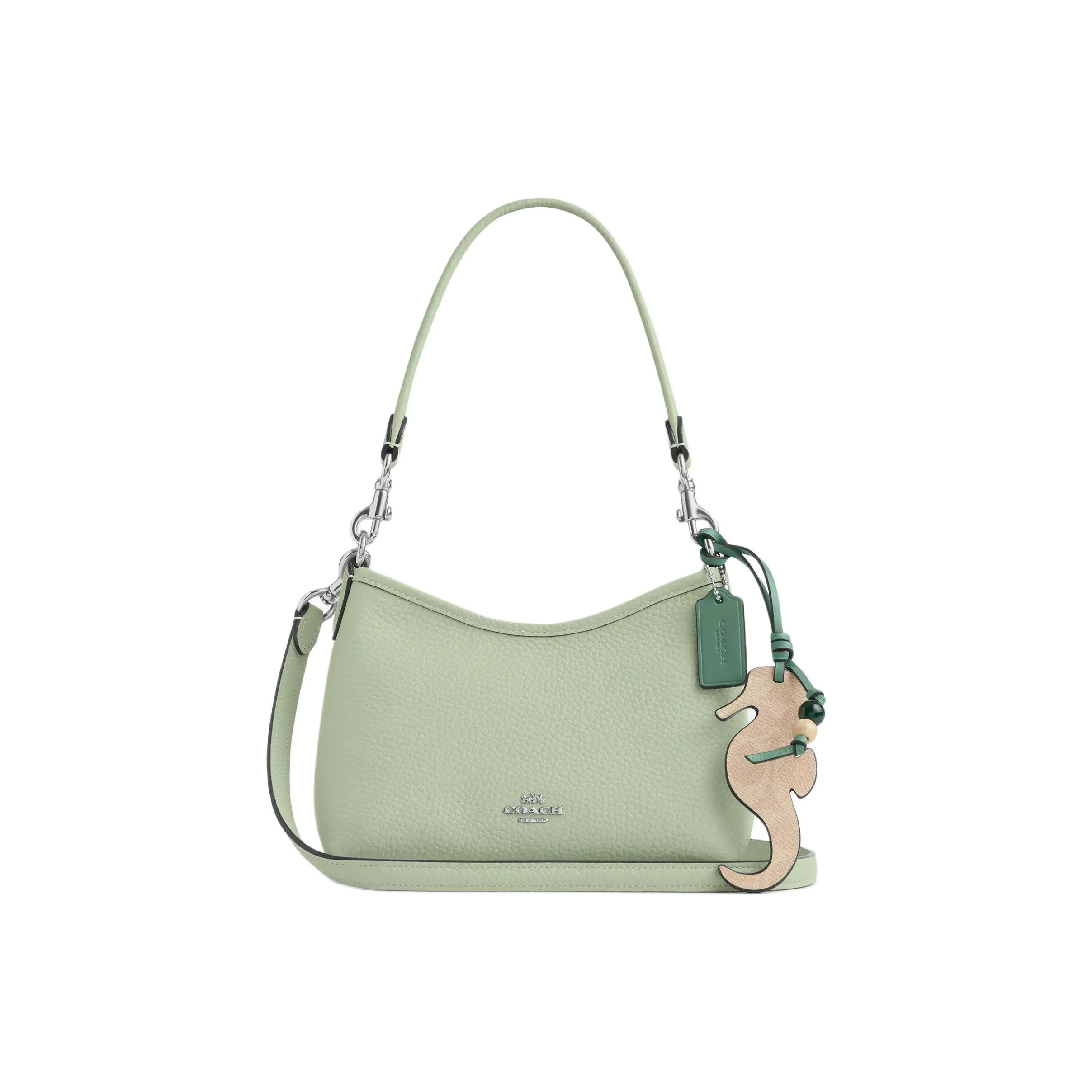COACH Laurel Leather Shoulder Bag Small Women's Light Pistachio CBI04-SVY6O
