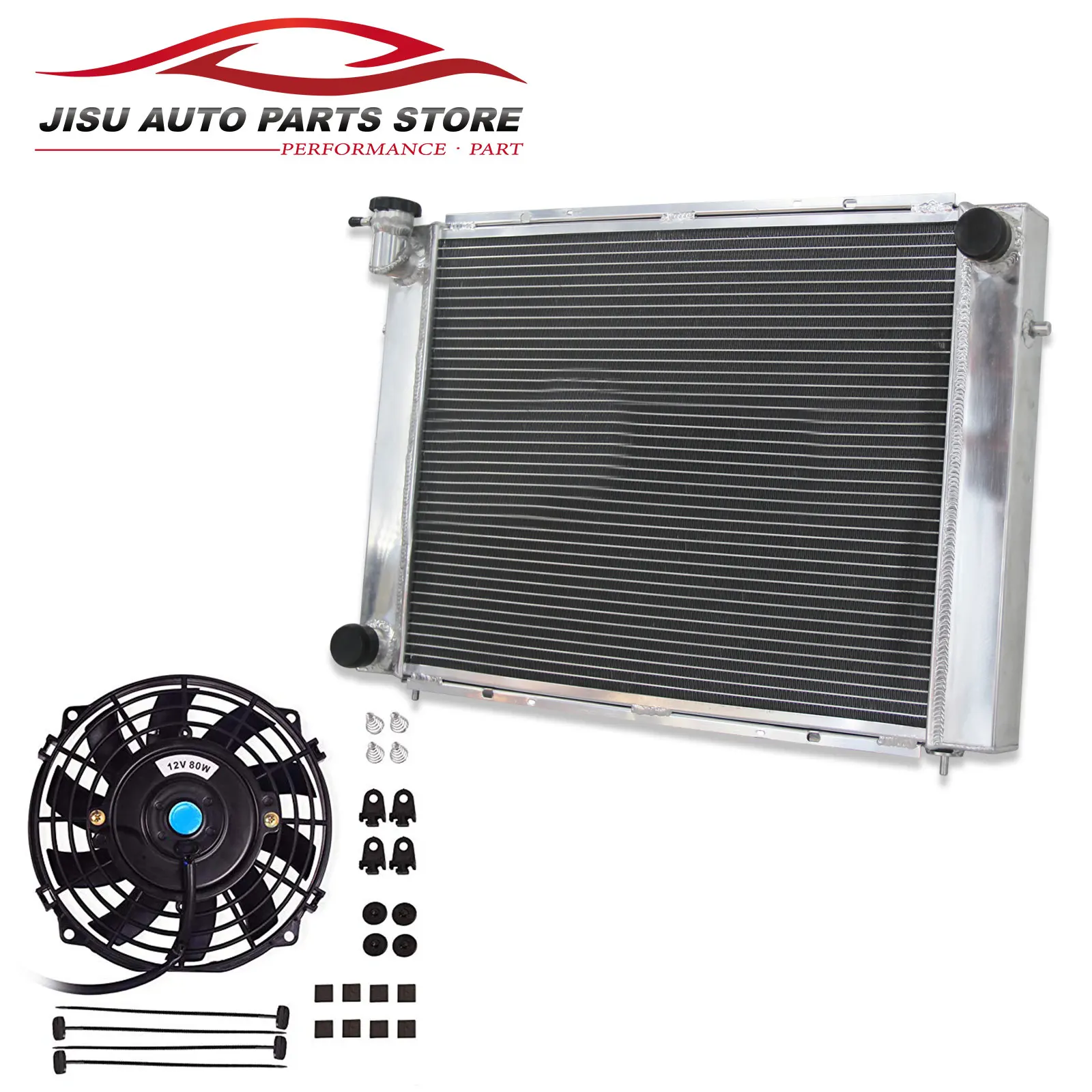 Aluminum Radiator + Fan for 1986-1997 Holden VL VN VS VP VR VG Commodore V8 1987 1988 1989 1990 1991 1992 1993 1994 1995 1996