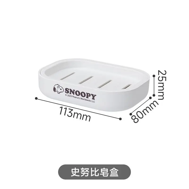 Snoopy estante de almacenamiento de artículos de tocador para el hogar, a prueba de humedad y drenaje, taza de enjuague bucal para baño, serie de platos de jabón para lavabo