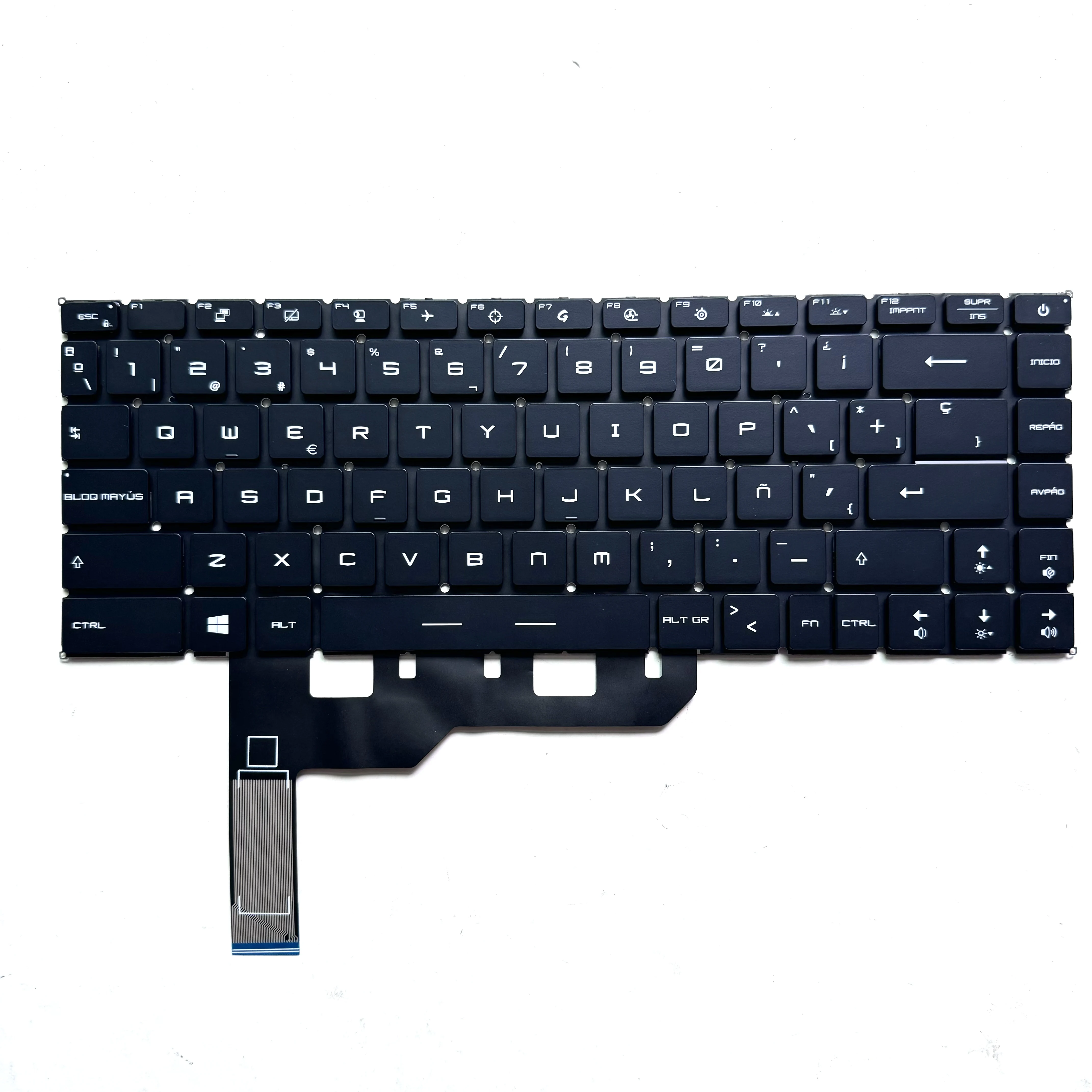 

XIN-испанская SP раскладка RGB-клавиатура для ноутбука с подсветкой для MSI GP66 Leopard 10UH 11UH 11UG 11UE вектор GP66 12UH 12UGS MS-1542