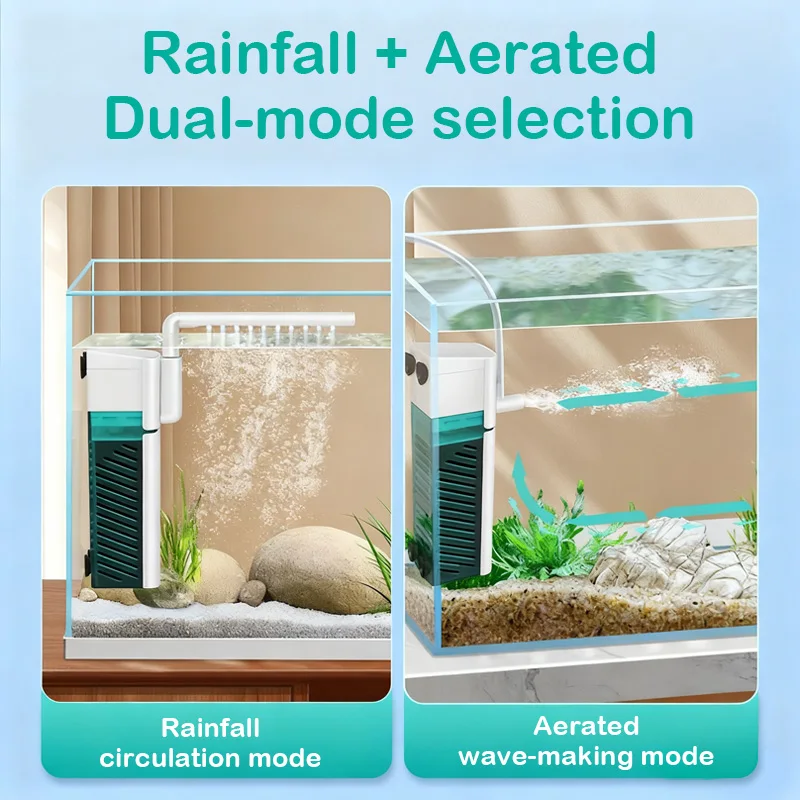 فلتر خزان الأسماك دورة تنقية المياه 3 في 1 خزان الأسماك السلحفاة مضخة الأكسجين الترشيح كتم 220-240 فولت