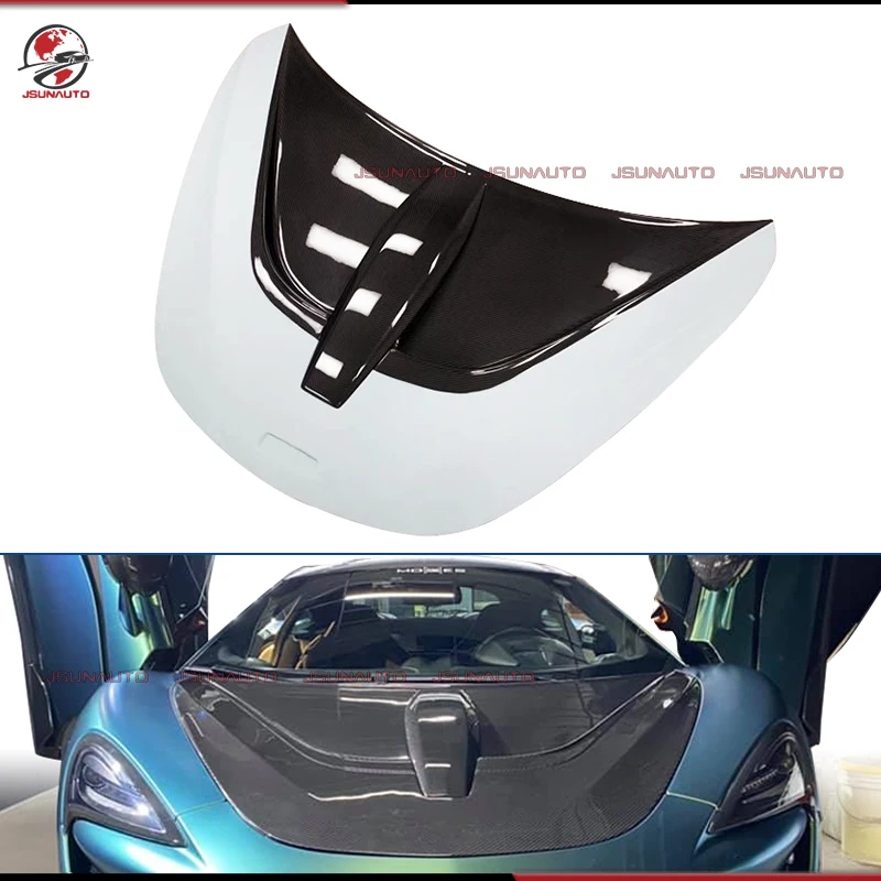 

Real Carbon Fiber Front Engine Hood For Mclaren 540C 570S 570GT Modify Racing Bonnet Cover For Mclaren 15-19 Premium Bodykit