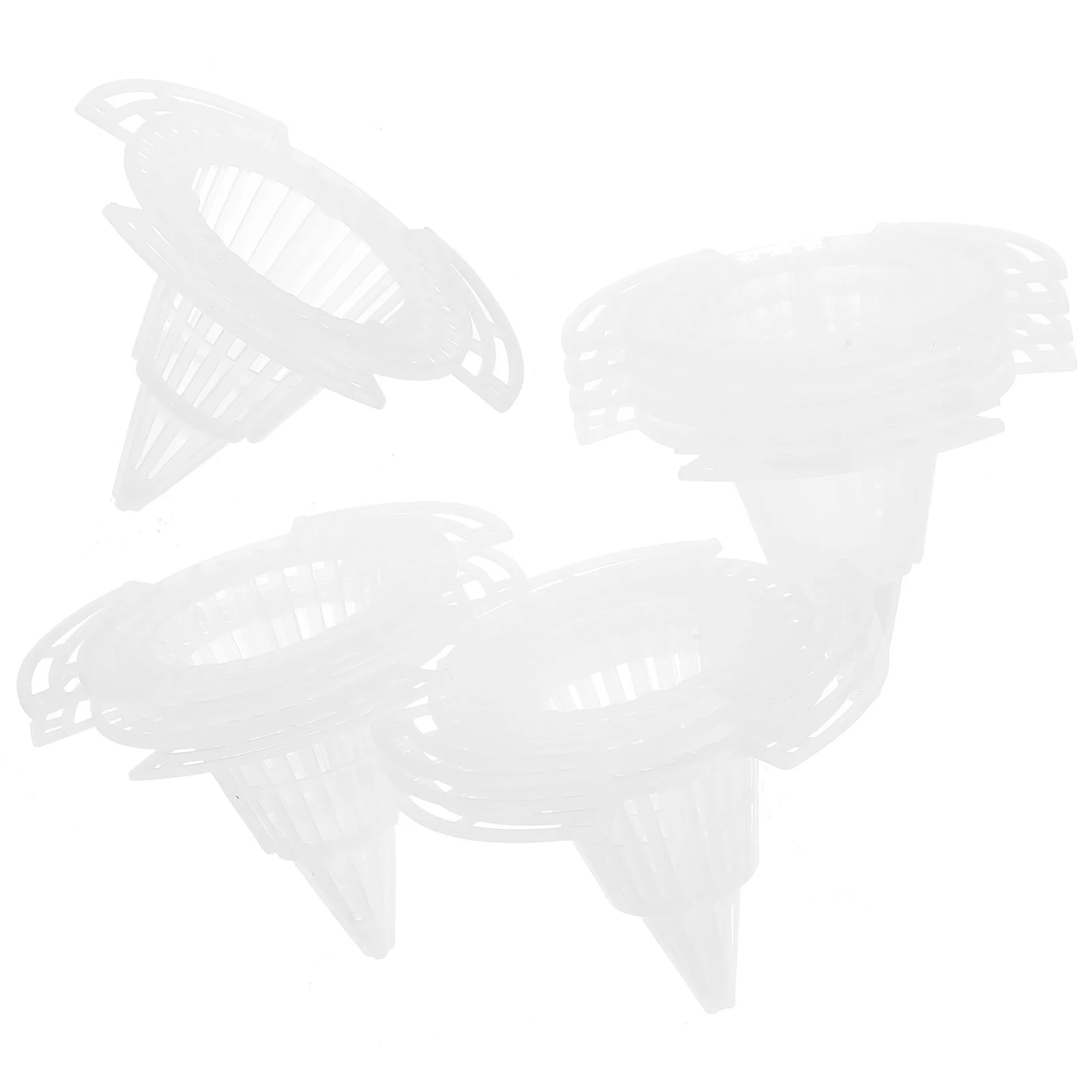 

20pcs Cone Shaped PVC Planter Mesh Pads Soil Retention Bonsai Bottom Mat Root Ventilation Flowerpot Liner Office Decor