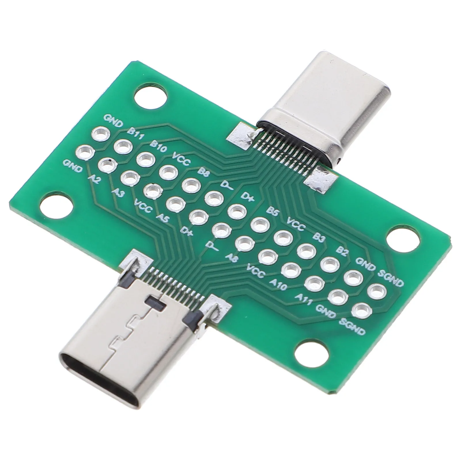 Type C Pin Board Male to Female USB Type-C Adapter Board Double Sided Insertion for Device Debugging Testing USB C Adapter Pcb