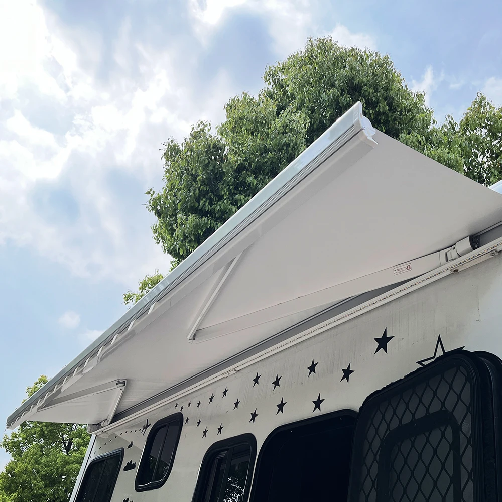 20ft شنت الكهربائية RV قابل للسحب Campervan مقاوم للماء الشمس Shad قافلة المظلة للتخييم