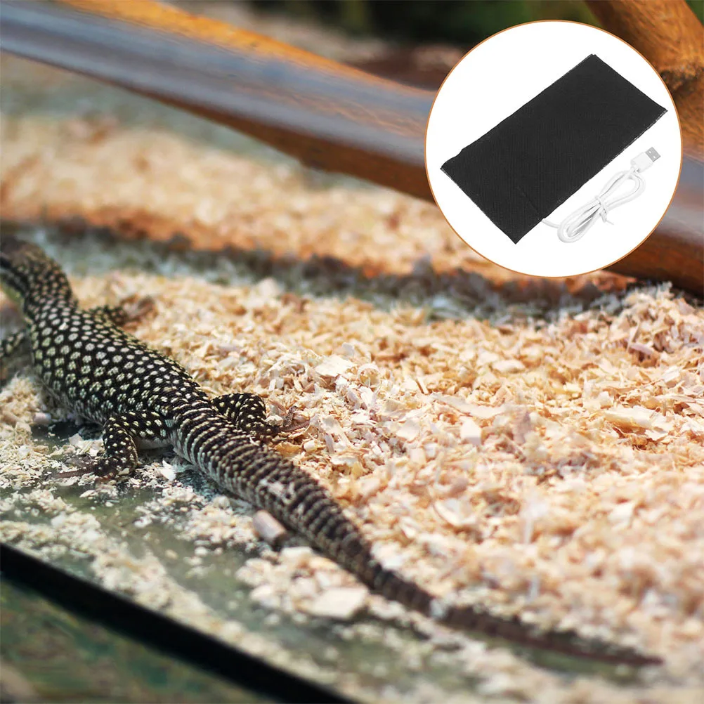 

2Pcs USB Electric Heat Pads Waterproof Fast Heating Heat Mat for Reptile Terrarium Small Animal Pet Heating Cushion